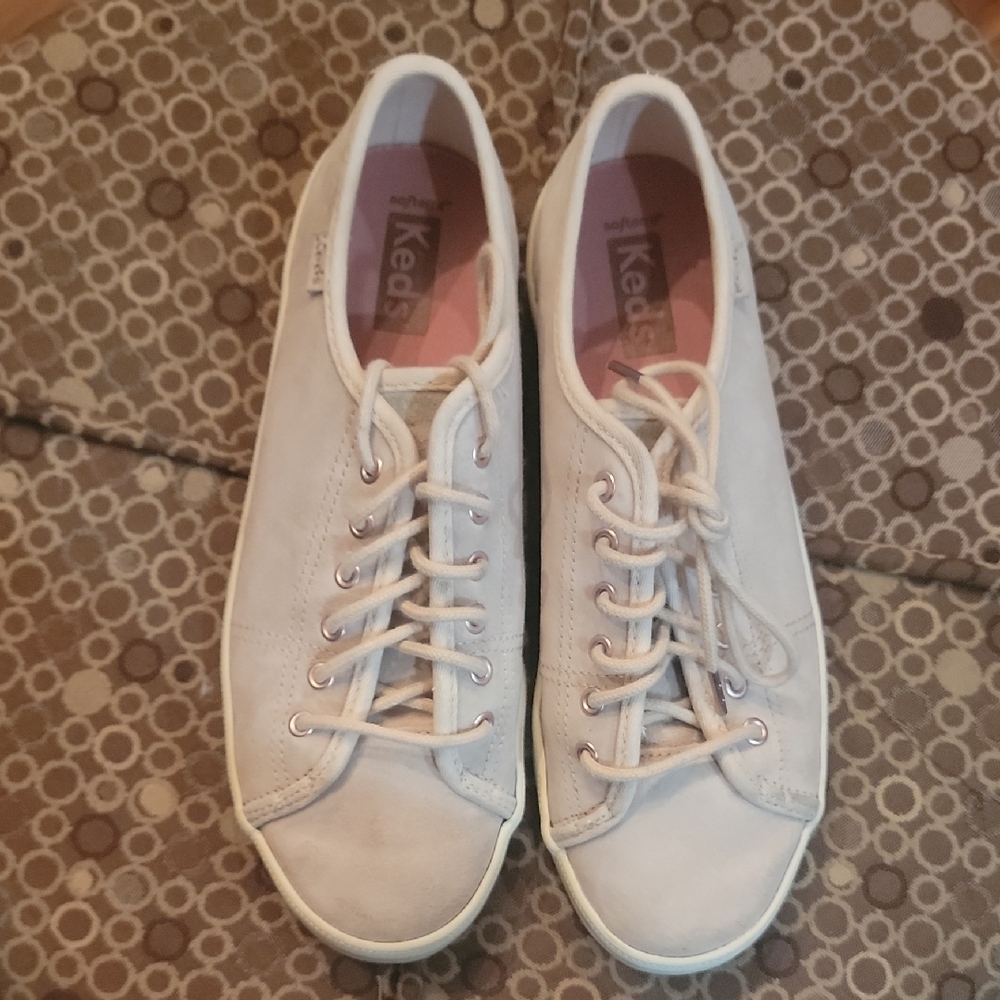 Keds Women's Cream Suede Lace-Up Sneakers